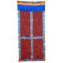 Cortina de puerta azul original de Bhután (Algodón, H. 205cm x W. 95cm) 