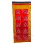 Cortina de la puerta - 10 dragones Seda brocada bordada en rojo (A. 190cm x A. 90cm) 