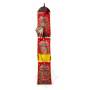 Wall banner/Letter holder - AUSPICIOUS SYMBOLS - Red embroidered silk brocade (H. 92,5cm x W. 17cm) 
