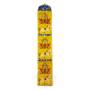 Wall banner/Letter holder - LUNGTA - Silk brocade embroidered Yellow (H. 92,5cm x W. 17cm) 