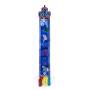 Wall banner - OM MANI PADME HUM - Silk brocade embroidered Blue (H. 72cm x W. 11cm) 
