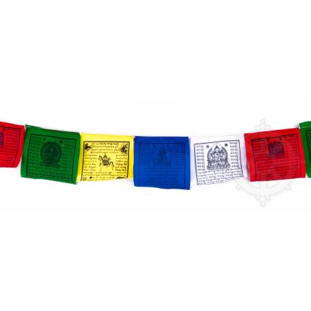 Prayer Flags - Size XS - High quality cotton (Unit: 12,5x12,5cm, L. 1,5m) 