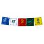 Prayer flags OM MANI - Size XS - High quality cotton (Unit: 12,5x12,5cm, L. 0,7m) 