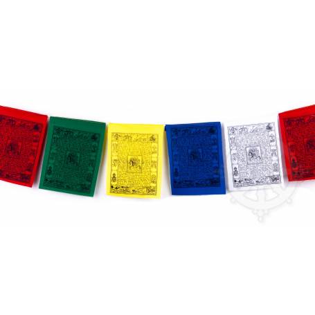 Banderas de oración LUNGTA - Talla S - Algodón de alta calidad (Unidad: 15x20cm, L. 1,75m) 