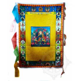 Verticale gebedsvlag GOUROU RINPOTCHED - Zijde (70x95cm) 