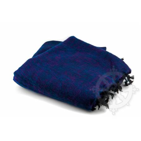 Mantón de meditación Azul/Violeta (Yak/algodón, L. 220 x A. 120cm) - Arte de Nepal