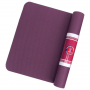 Tapis Yoga en TPE violet et anthracite - 63×183×0.3 cm