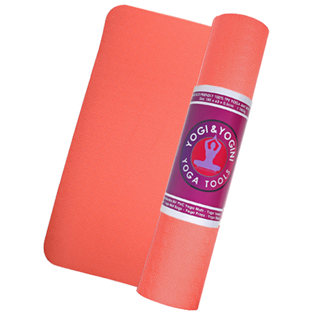Yoga Mat - Orange - TPE - Yogi & Yogini - 1000 g - 63 × 183 × 0.5 cm