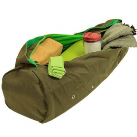Bolsa de yoga de tela verde - 70×21 cm