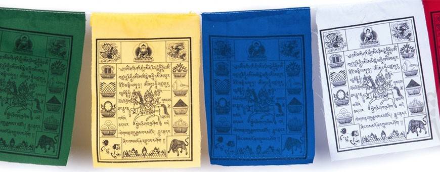 Banderas tibetanas de tela, Telas & brocados, 2019