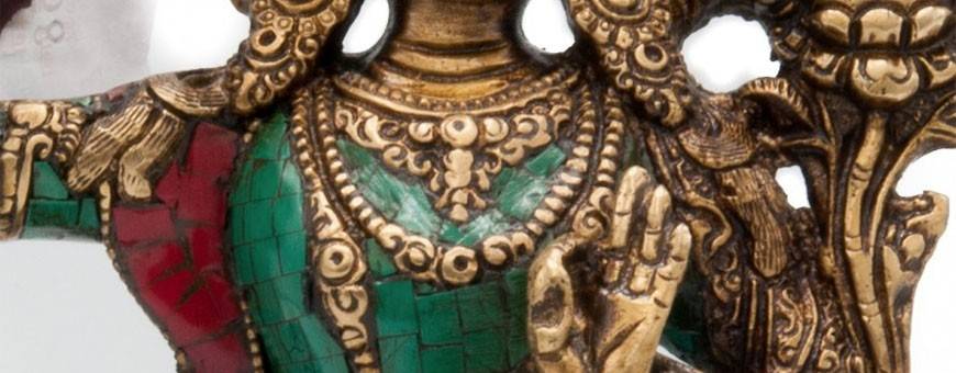 Estatuas de láton con incrustaciones de piedras para prácticas de visualización, budismo, ritual, deidad, 2019