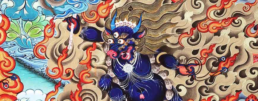Thangka, Thanka, schilderij van goden/ godheden voor visualisatiepraktijken, boeddhisme, ritueel, godheid, 2019