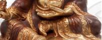 Estatuas chapadas en oro de 24k (parcial) para prácticas de visualización, budismo, ritual, deidad, 2019