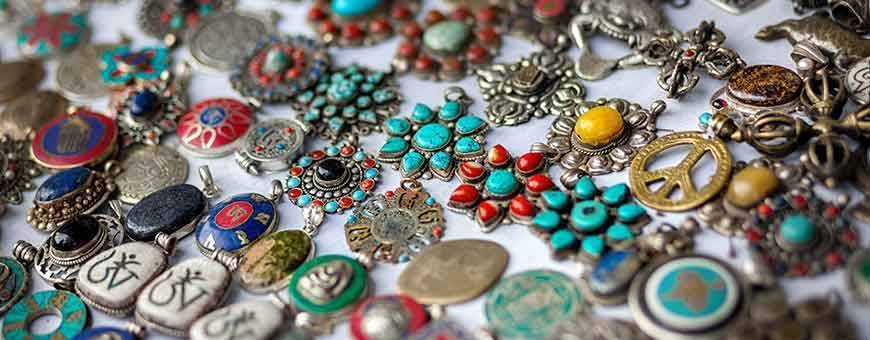 Joyas hombre-mujer Himalaya natural oro plata piedras, 2019