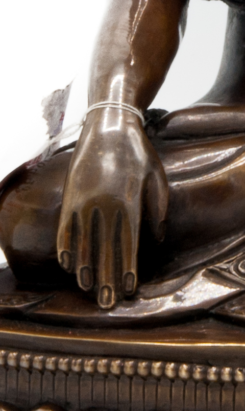 1.7" Nepal Tibetan Buddhism Bronze 4 Arms Kwan-yin Tara Guan Yin Amulet Pendant 